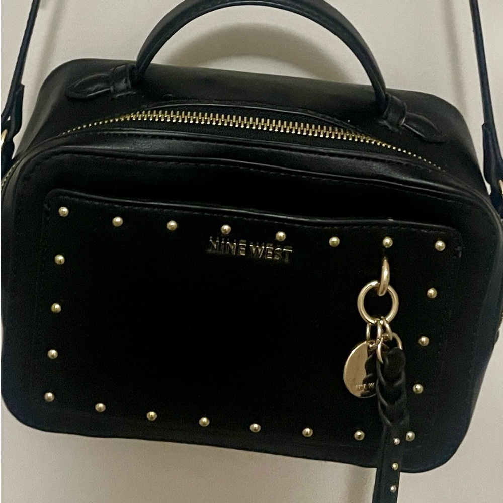 Nine West Black Studded Crossbody Bag